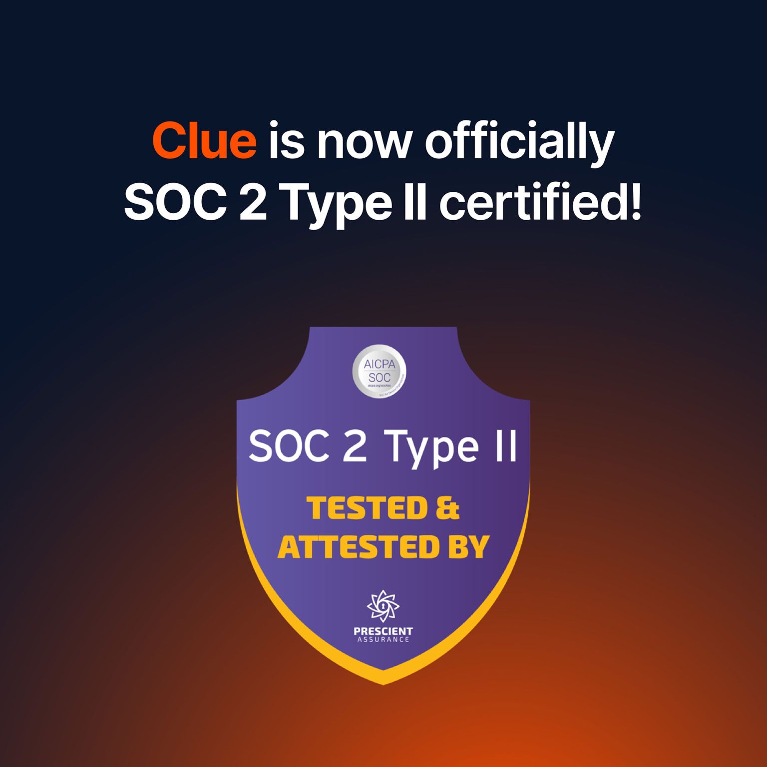 Clue Secures SOC 2 Type II Certification for Enterprise-Grade Security