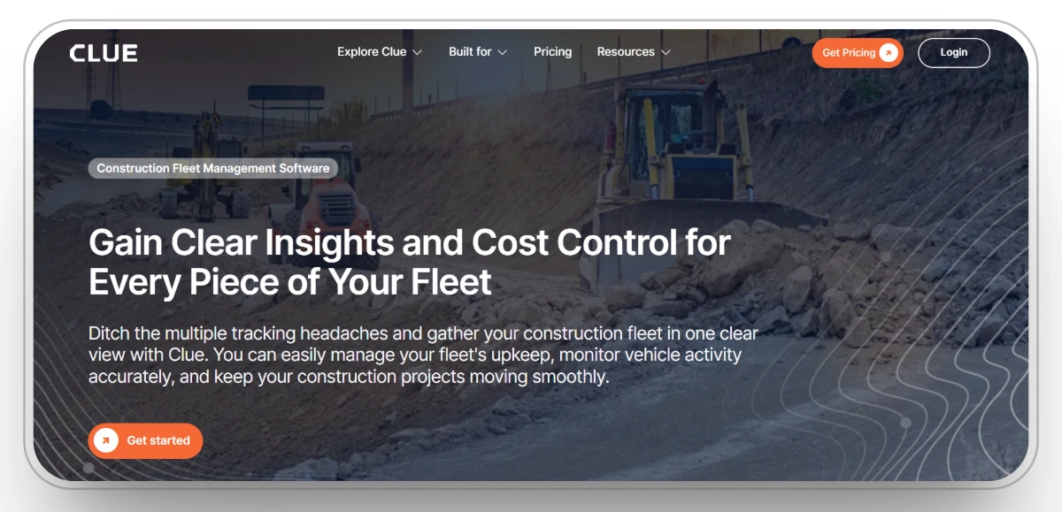 A worker monitors fleet compliance alerts on a tablet, tracking ELDs, eDVIR, and maintenance data.