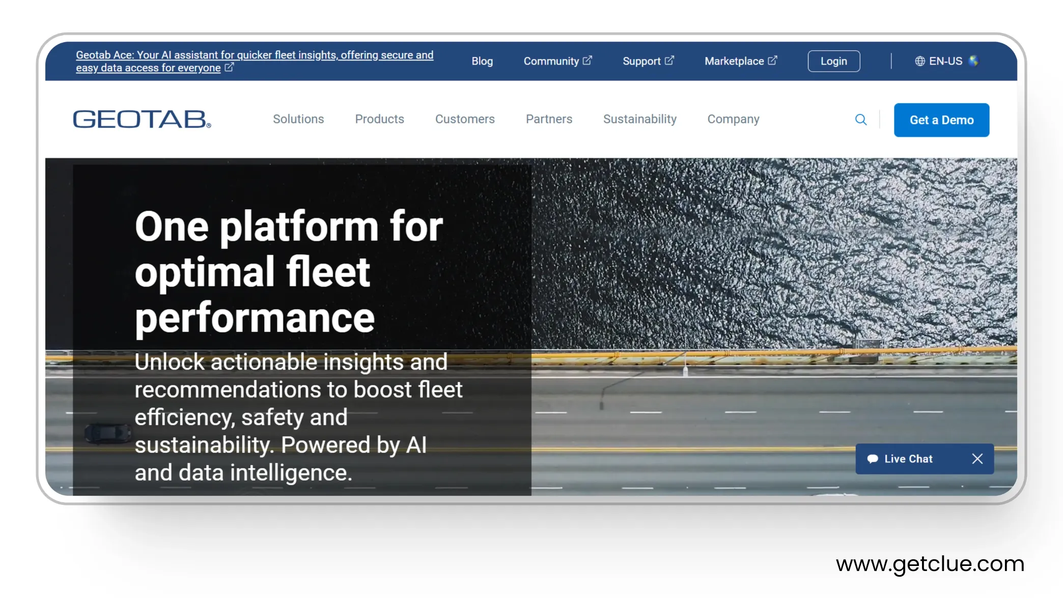 Image showing main image for Geotab Connect fleet management