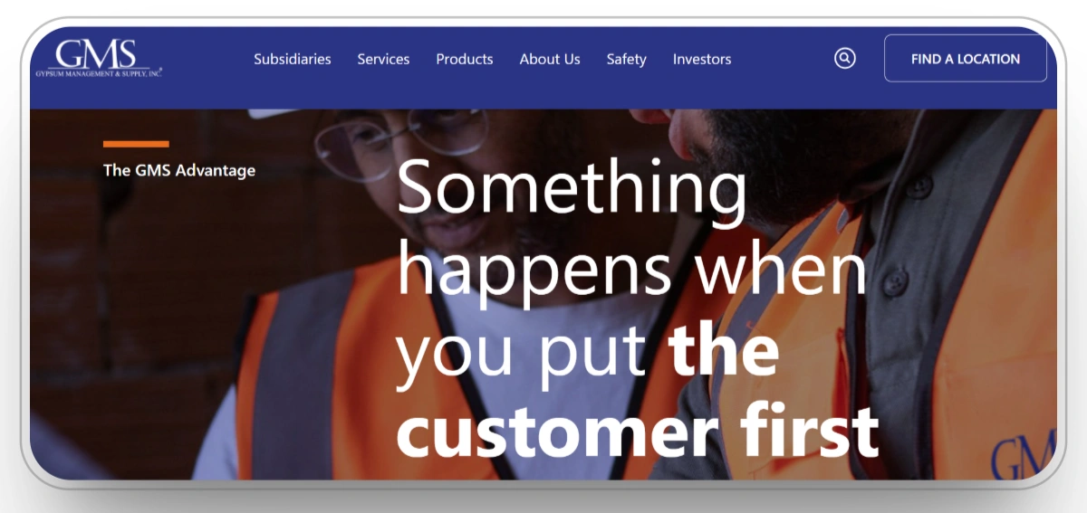 GMS Inc. (best for: interiors, drywall, ceilings, steel framing)