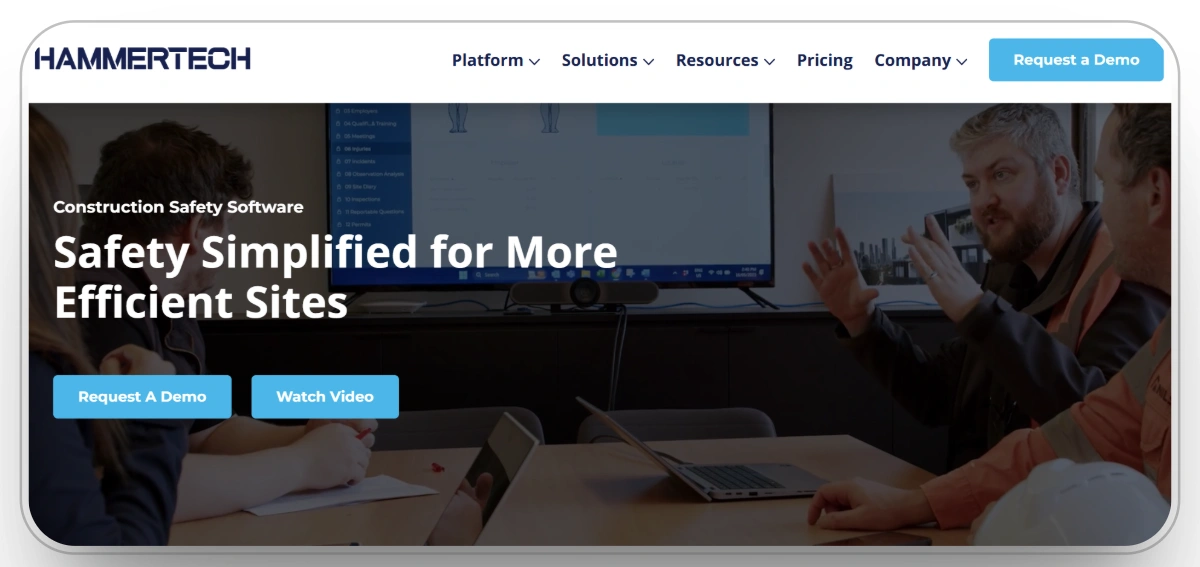 HammerTech dashboard