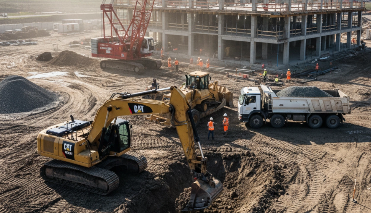 What equipment are needed for a construction site?