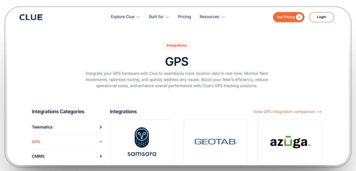 clue gps integration provider