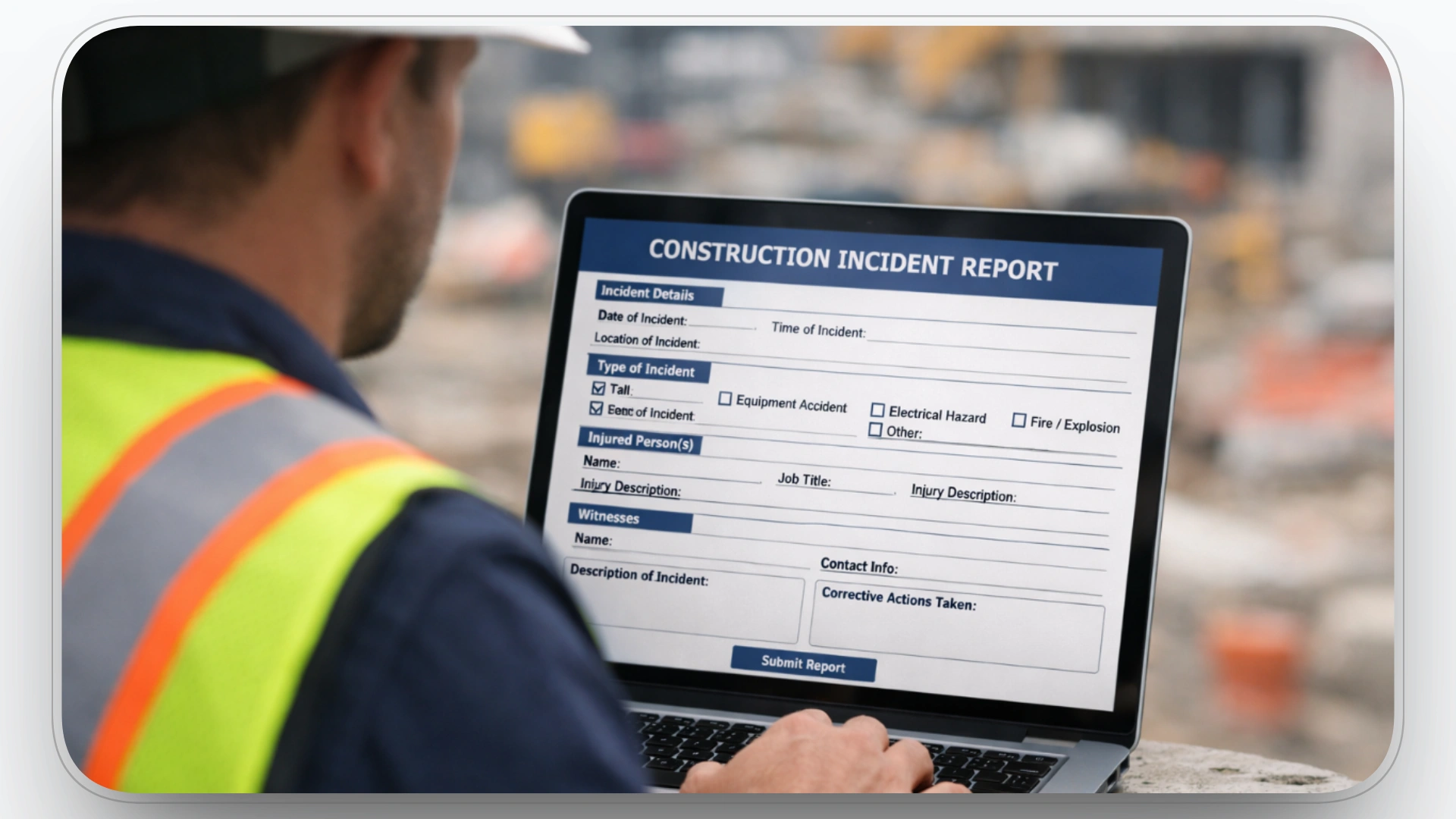 Construction Incident Reporting Template
