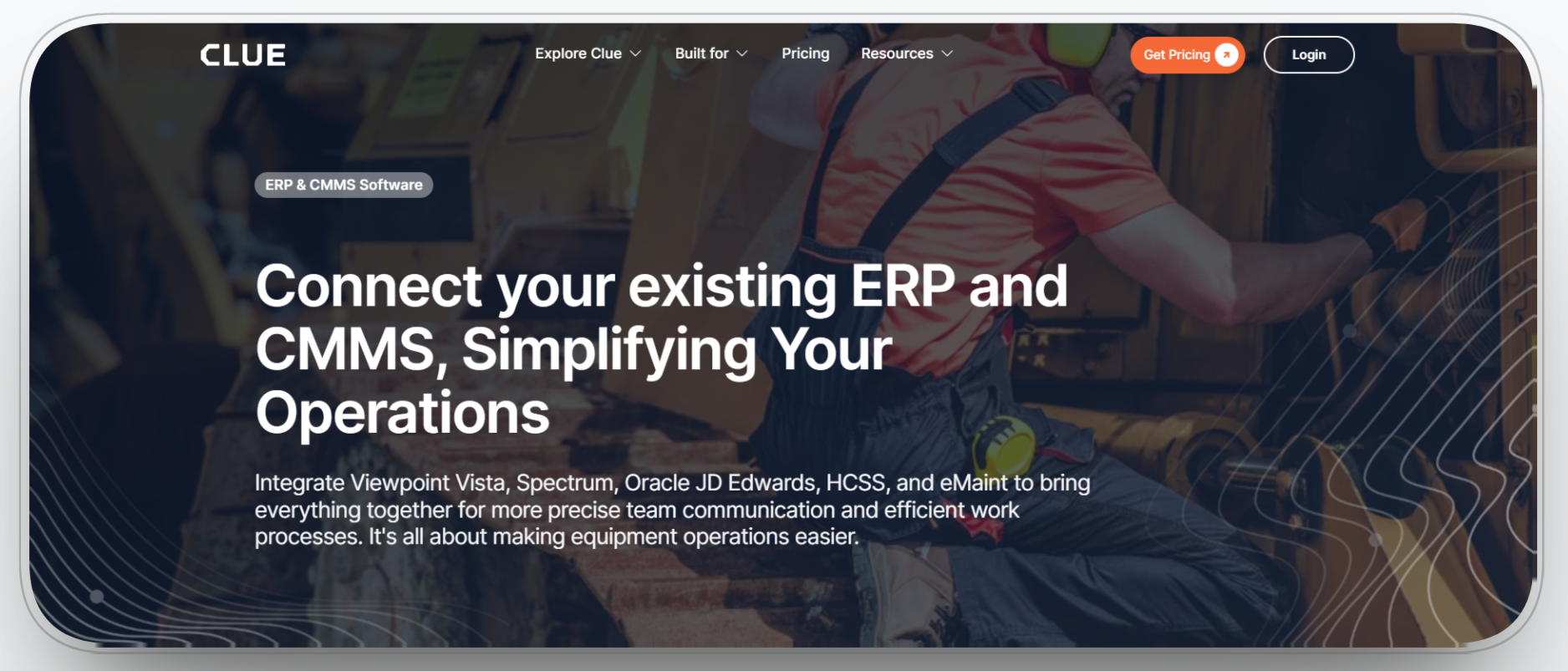 CMMS implementation optimized by Clue, integrating ERP for efficient operations.