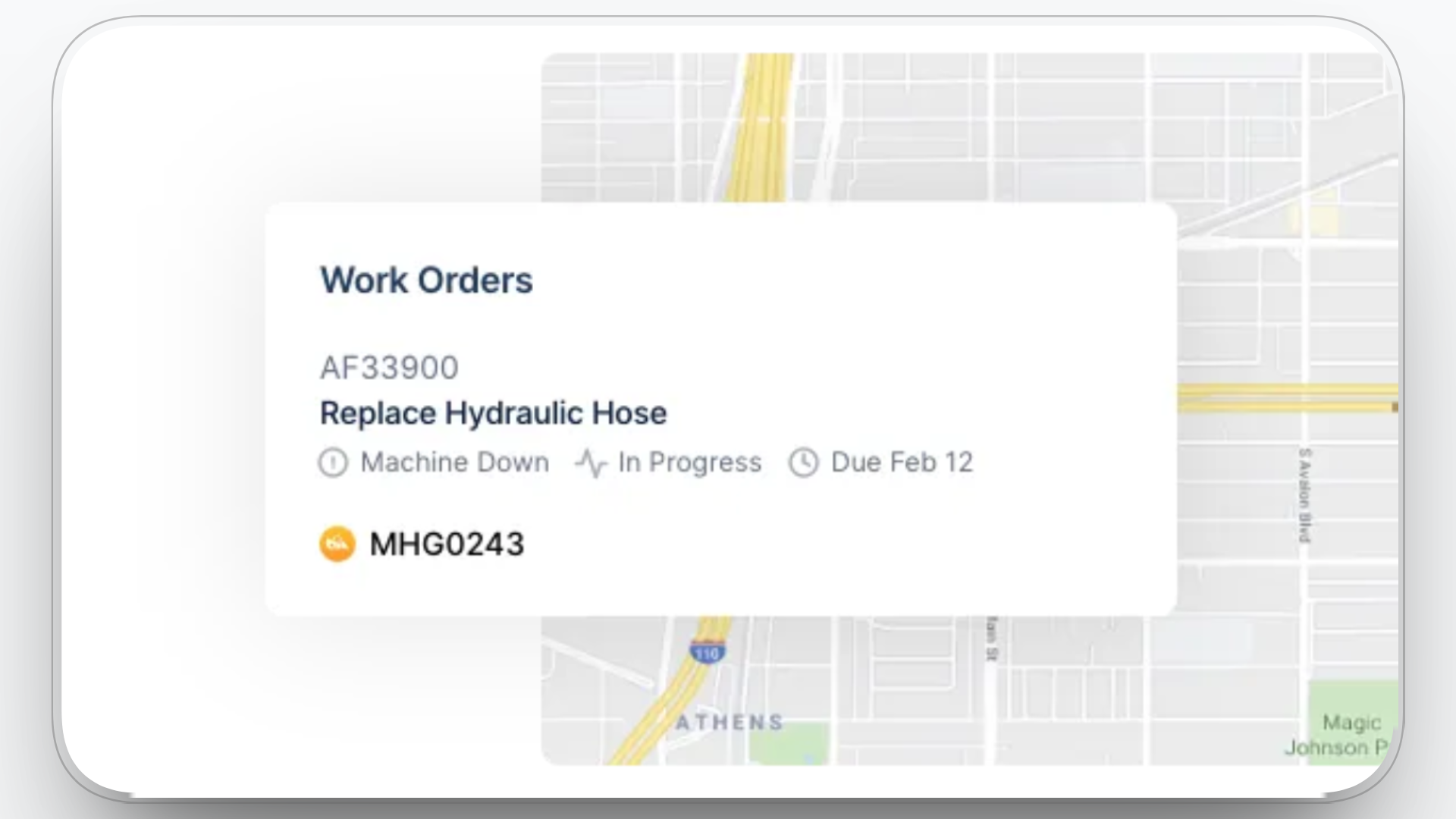 CMMS implementation for efficient work order and inspection management in construction.