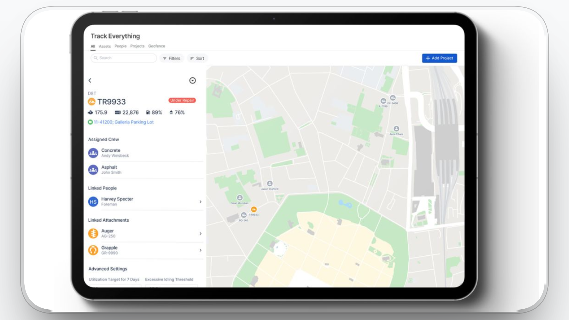 CMMS implementation for real-time asset tracking and project coordination.