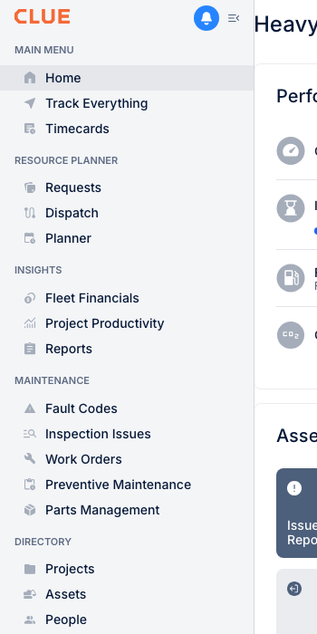 CLUE Sidebar Navigation