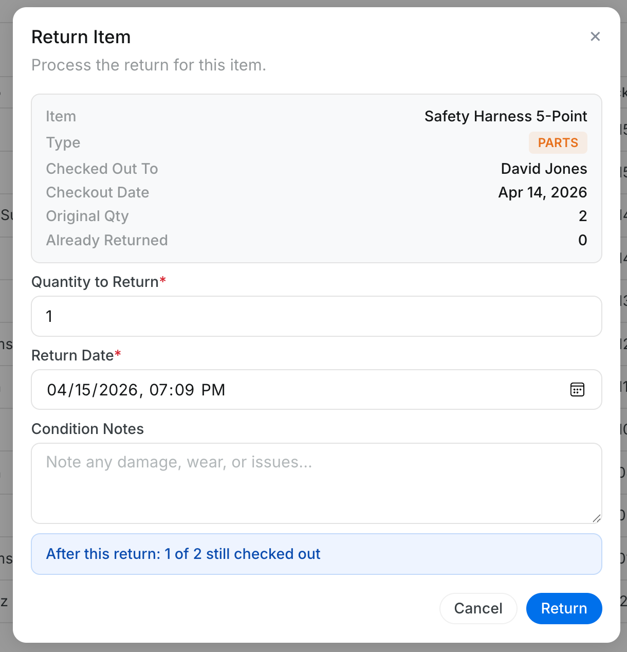 How to Return Tools and Handle Partial Returns