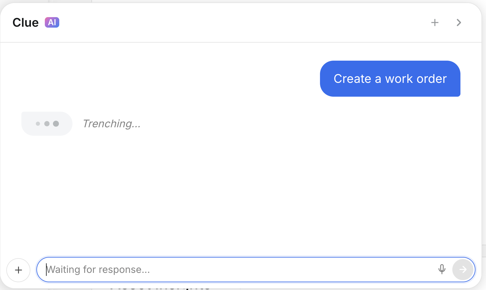 AI creating a work order, asking for a title