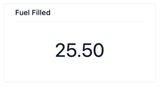 Fuel Filled showing 25.50 gal entered