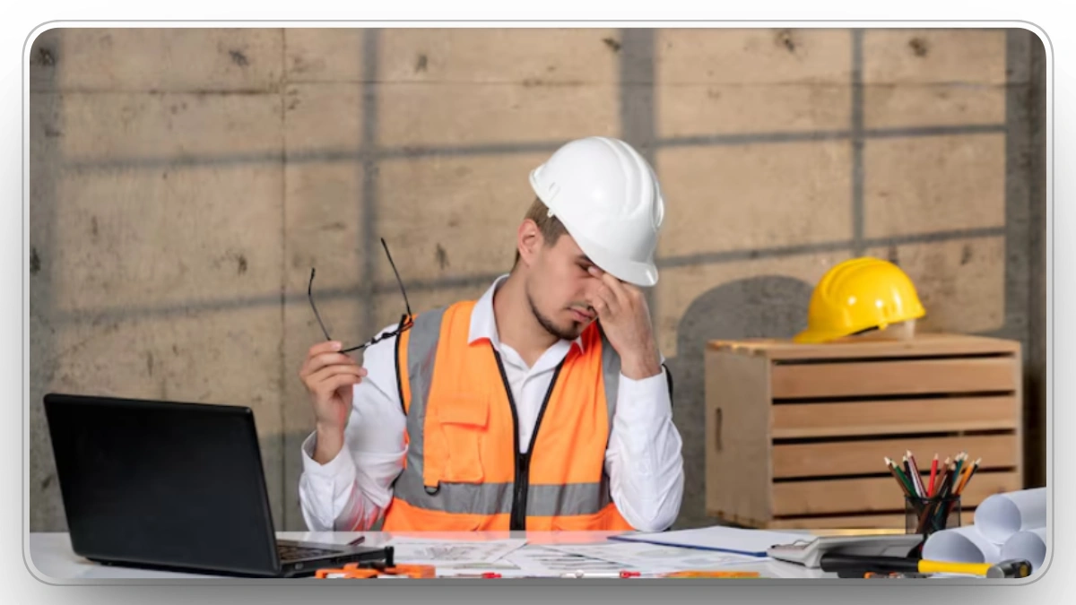 Construction manager handling equipment planning issues