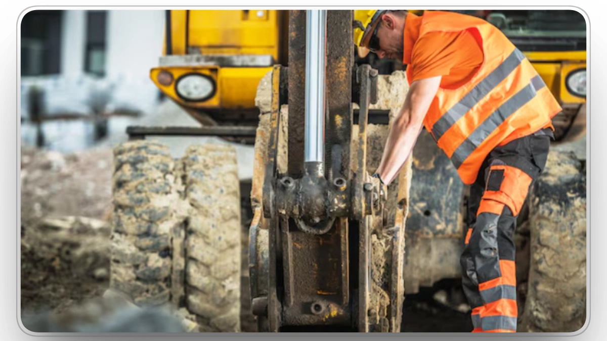 technician repairing heavy equipment to improve uptime