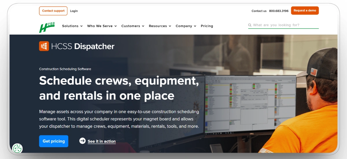 hcss dispatcher homepage