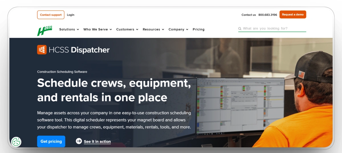 HCSS Dispatcher homepage