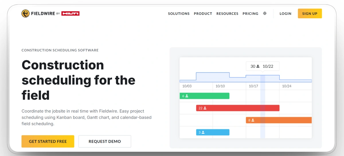 Fieldwire homepage
