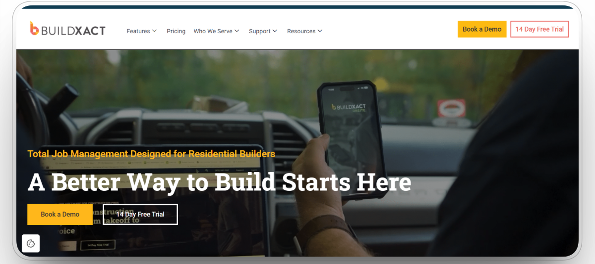 Buildxact homepage
