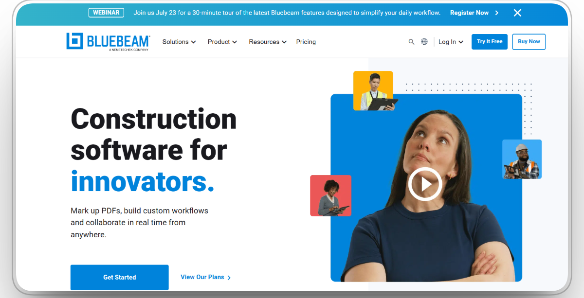 Bluebeam Revu homepage