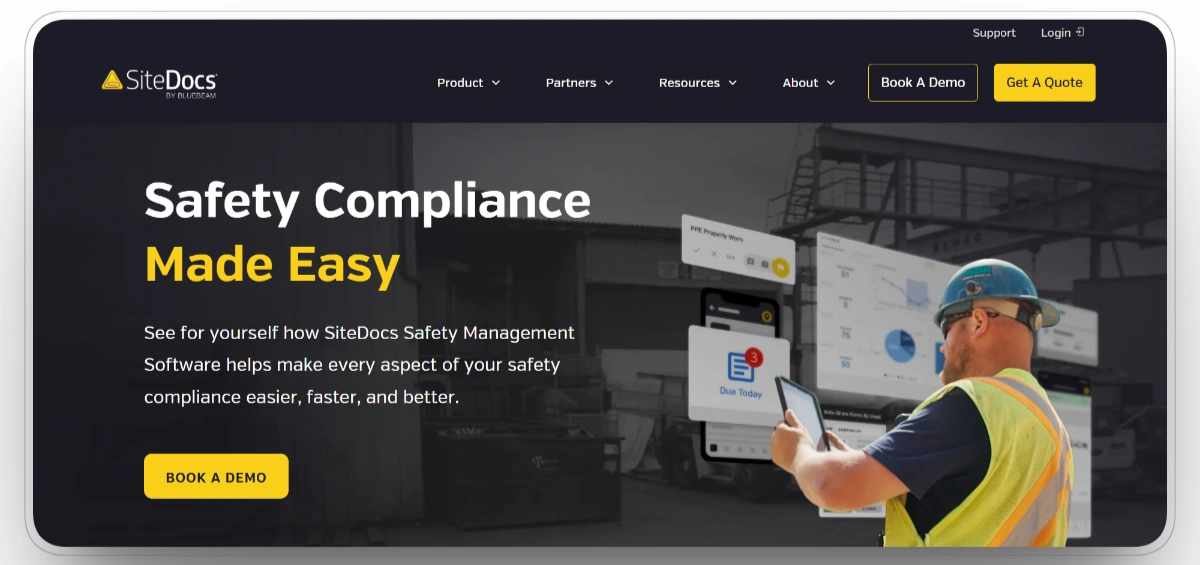 SiteDocs homepage