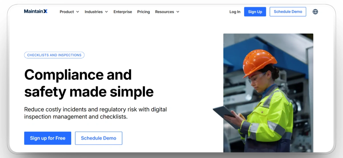 MaintainX homepage