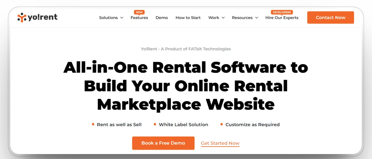 YoRent all-in-one software for building an online equipment rental marketplace