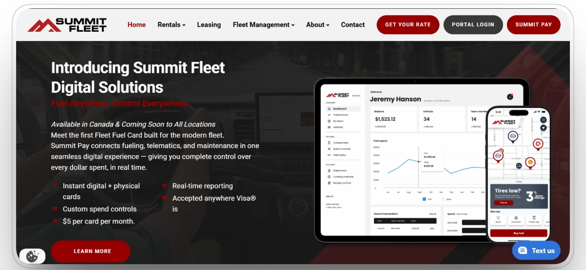 Summit Fleet digital platform for fleet fuel, telematics, and maintenance