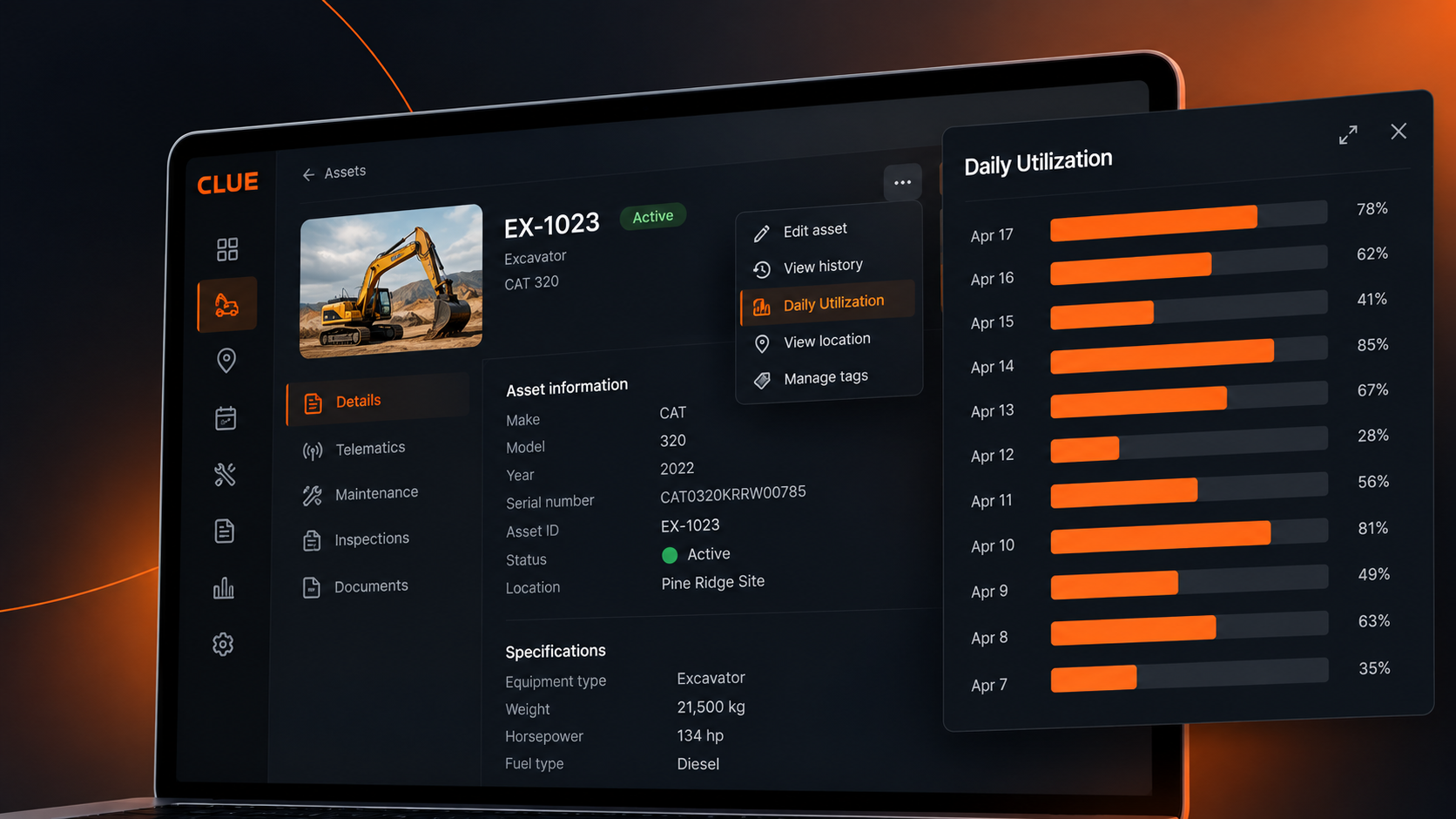 New at CLUE: Daily Utilization, Right from the Asset