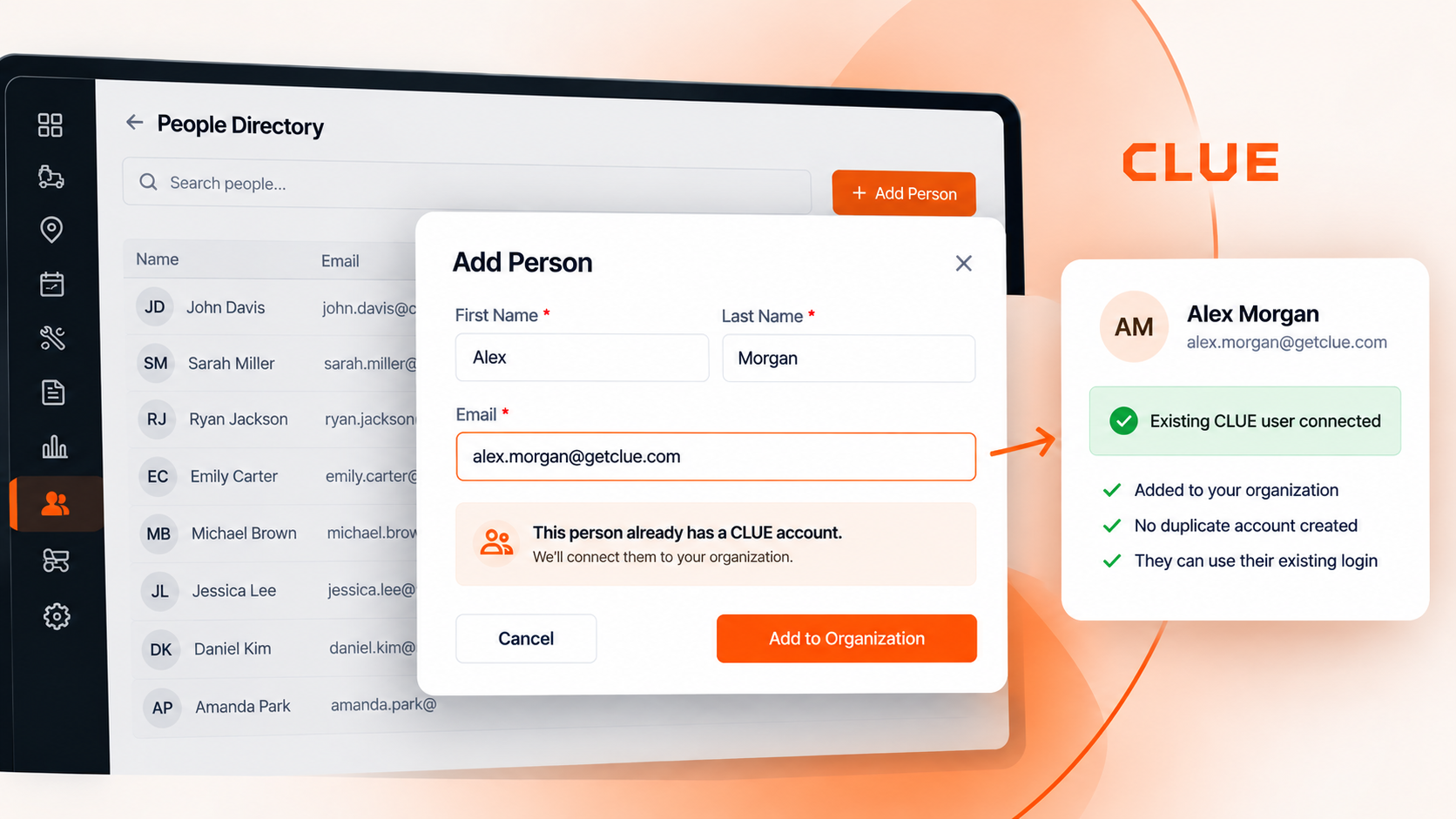 New at CLUE: Invite Existing CLUE Users to Your Organization