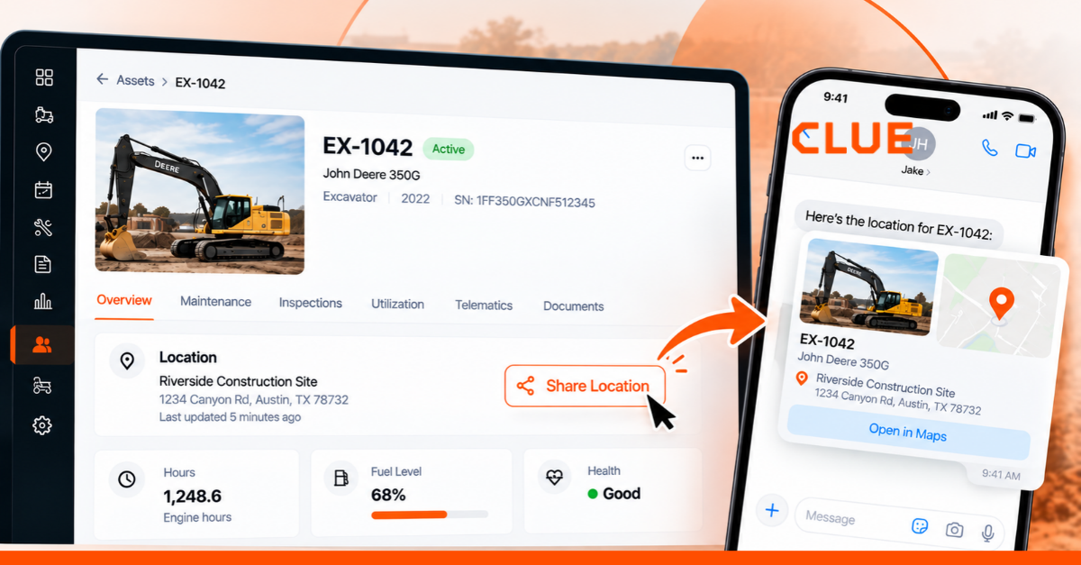 New at CLUE: Share an Asset's Location in Seconds