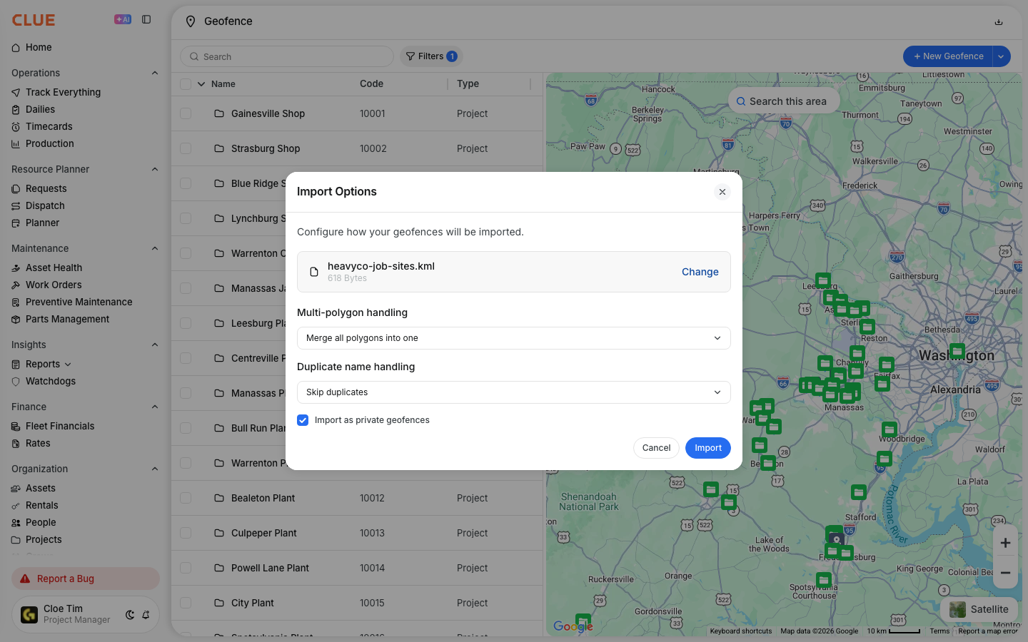 Geofences
