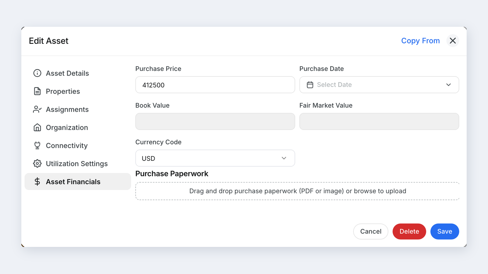 New at CLUE: Store Purchase Paperwork with Each Asset, Privately
