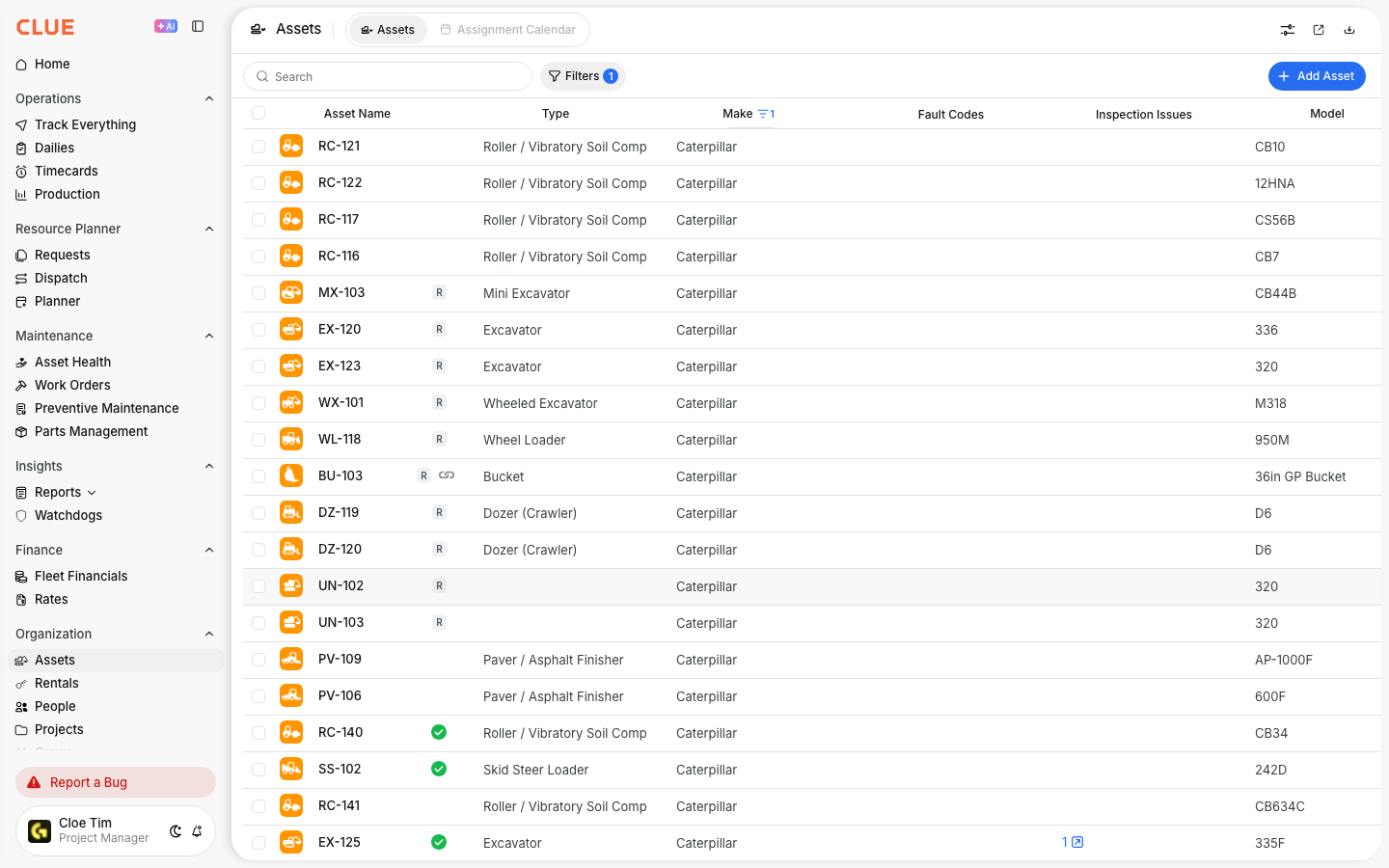 Filter the Asset Directory from Any Column