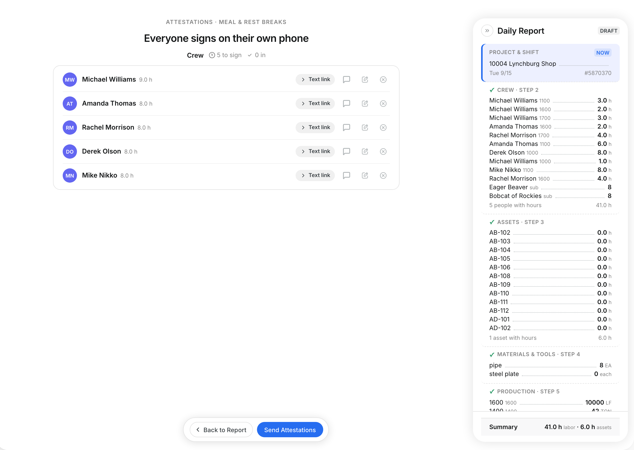 Attestations, Everyone signs on their own phone
