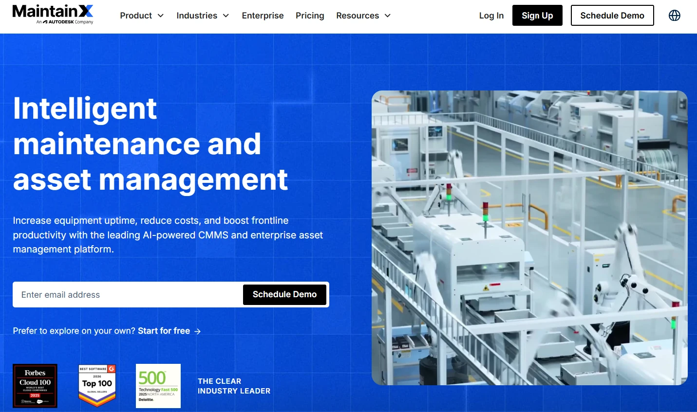 MaintainX maintenance and asset management platform homepage
