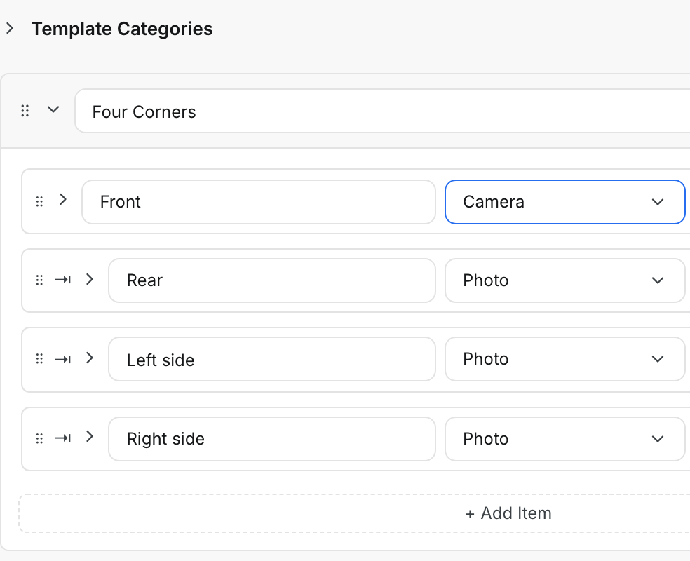 Require a Live Photo with Camera Inspection Items
