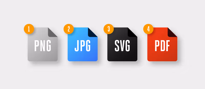PNG JPG SVG and PDF files