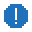Blue circle icon with a white exclamation mark indicating important information or alert.