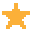 Orange star icon with five points and a slight shine effect