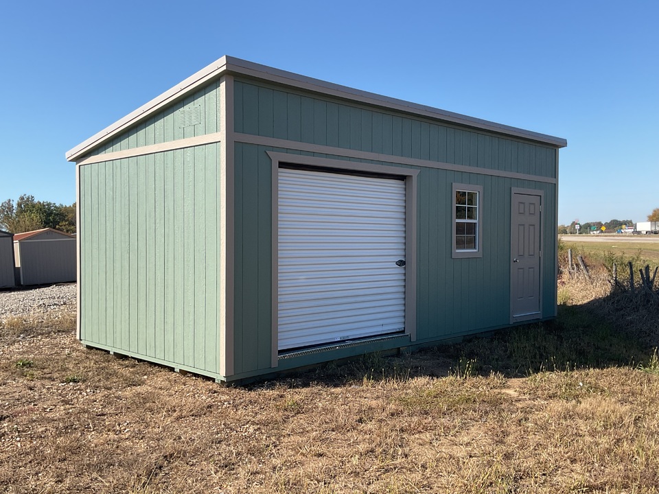 A 12x24 lofted cabin with a porch.