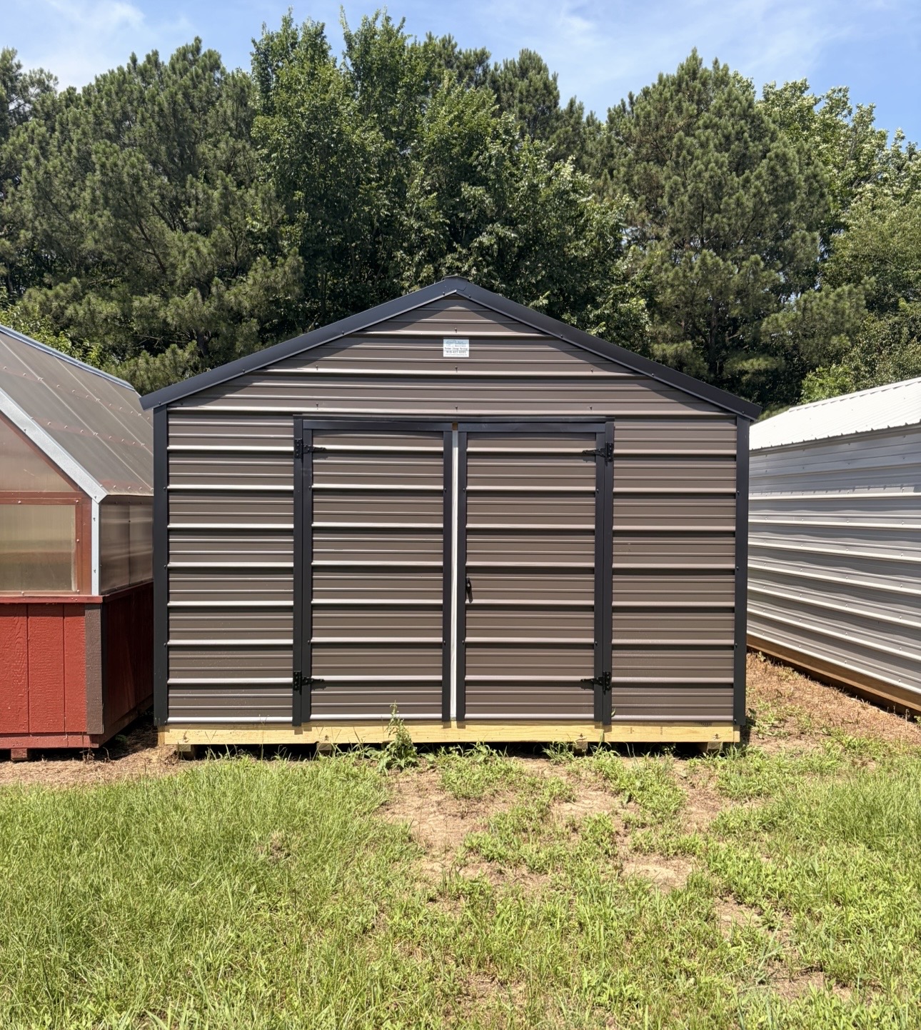 A 12x24 lofted cabin with a porch.