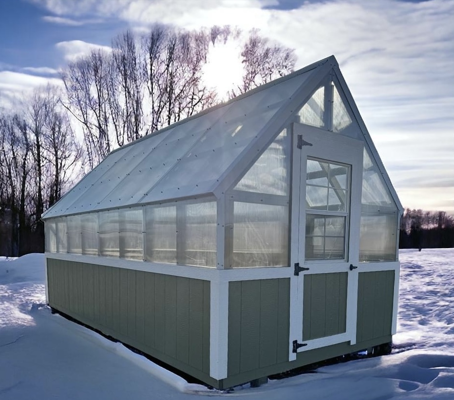 A 12x24 lofted cabin with a porch.