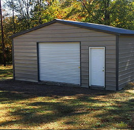 A 12x24 lofted cabin with a porch.