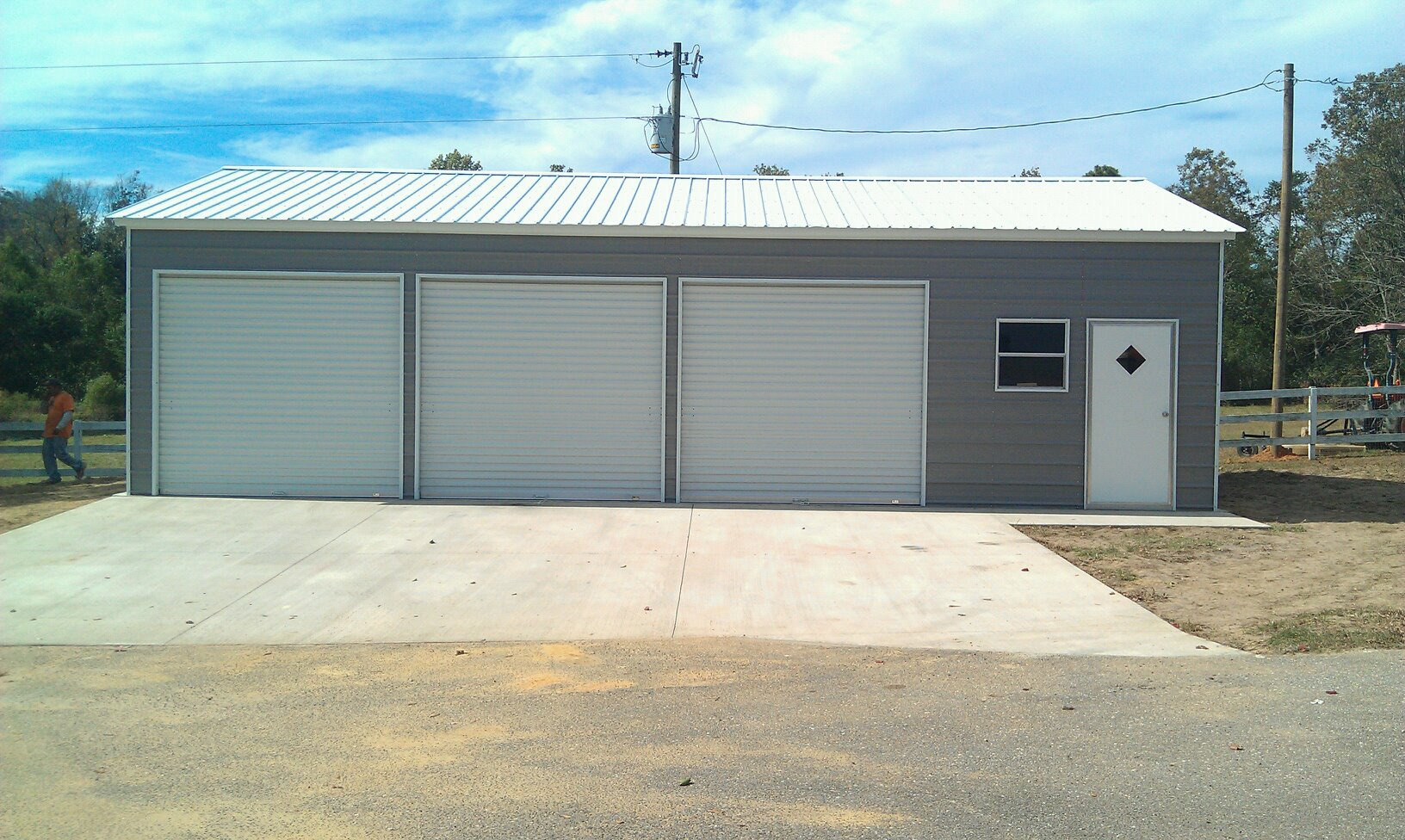A 12x24 lofted cabin with a porch.