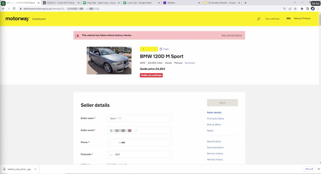Large screenshot of Brighton depot location in Motorway's transport management system