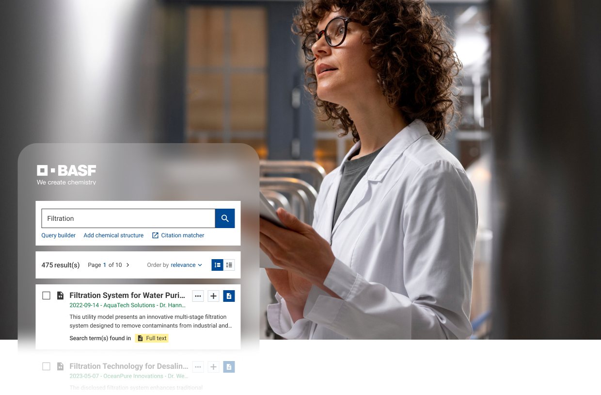 Oberfläche aus dem BASF-Projekt