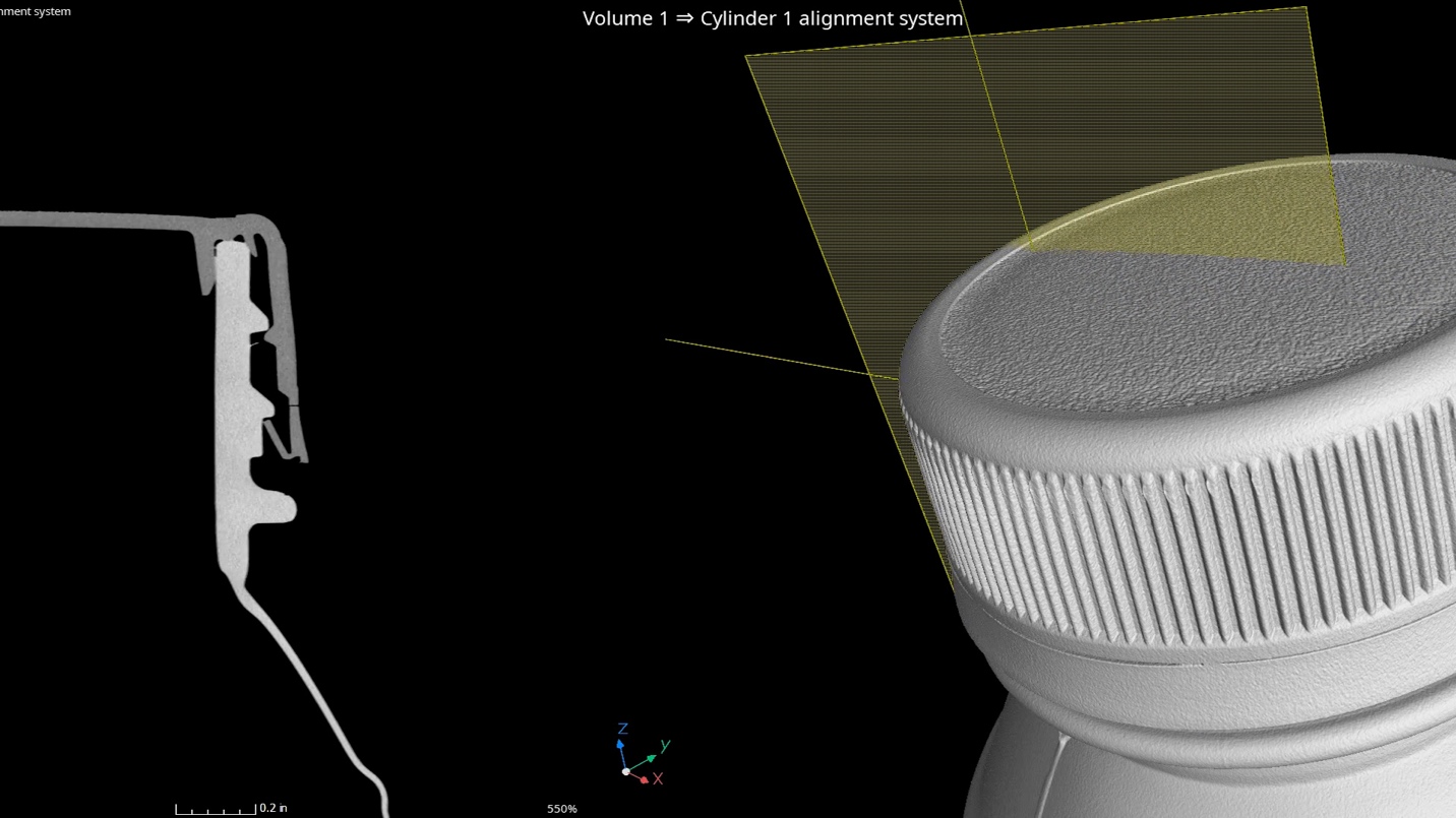 CT scan data of bottle assembly