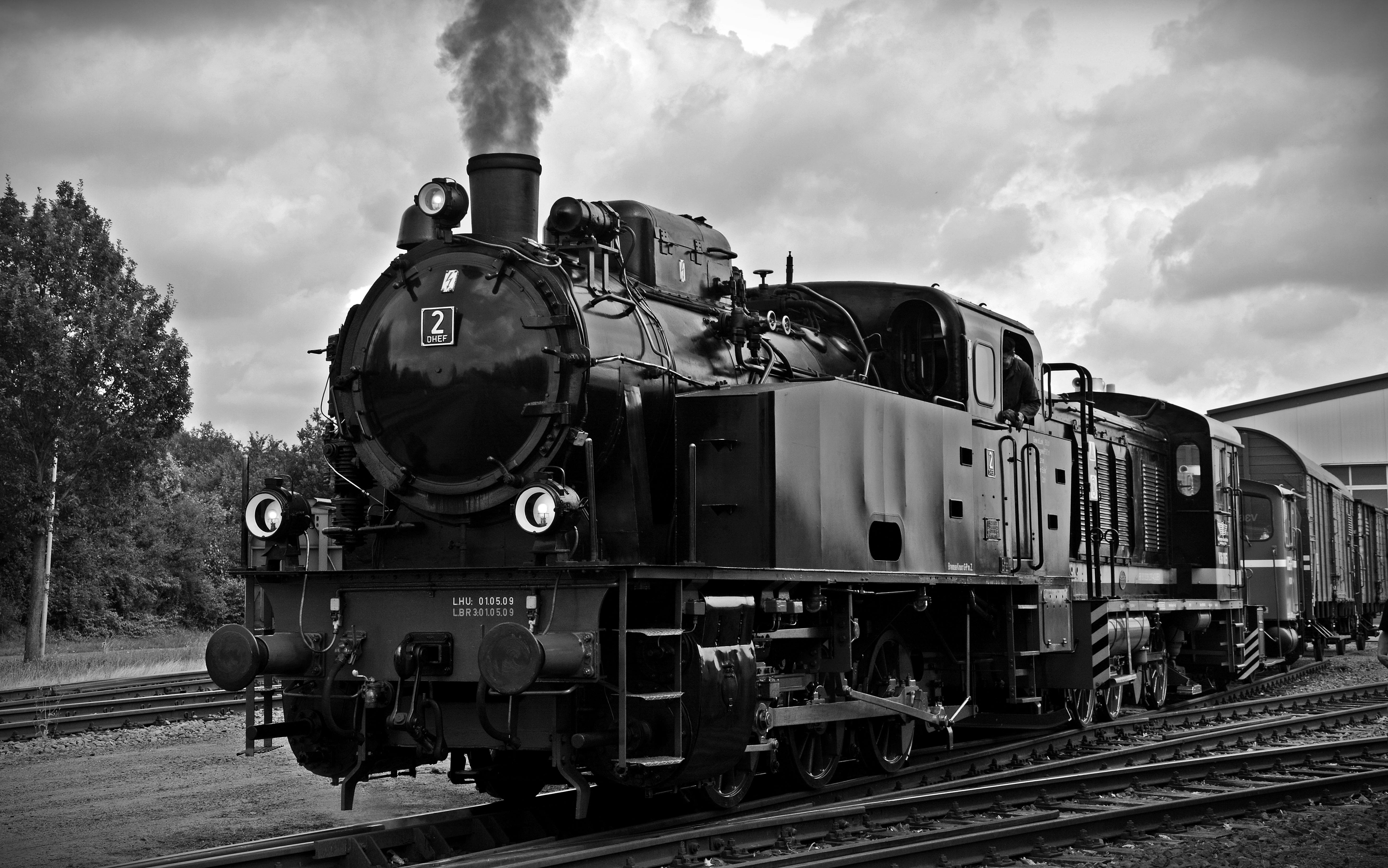 Old steam engine locomotive