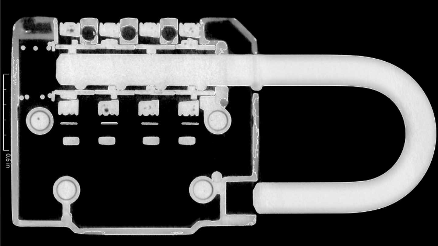 Industrial CT Scanning Combination Lock Analysis
