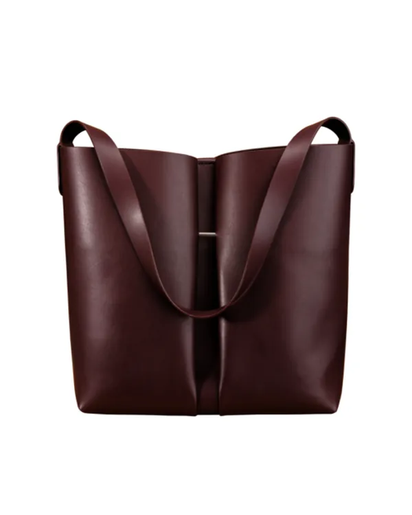 The burggrafburggraf Calea bag in burgundy, made with Leap