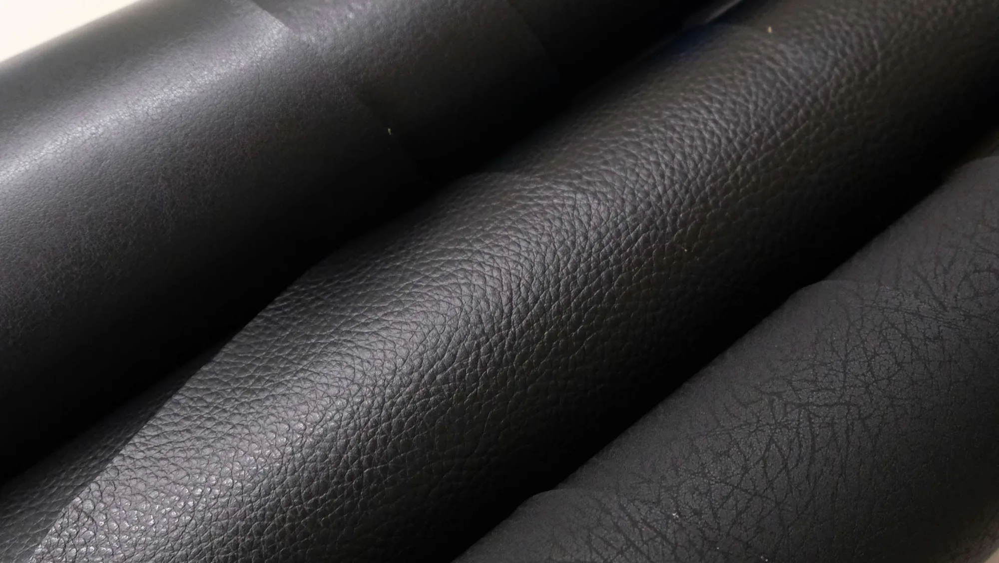 Rolls of Leap, a next-gen material based on apple pulp, in the workshop